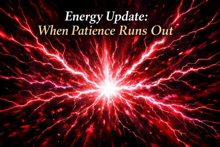 Abstract crimson and black lightning energy burst with headline about this week's energy update